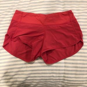 Pink lululemon shorts